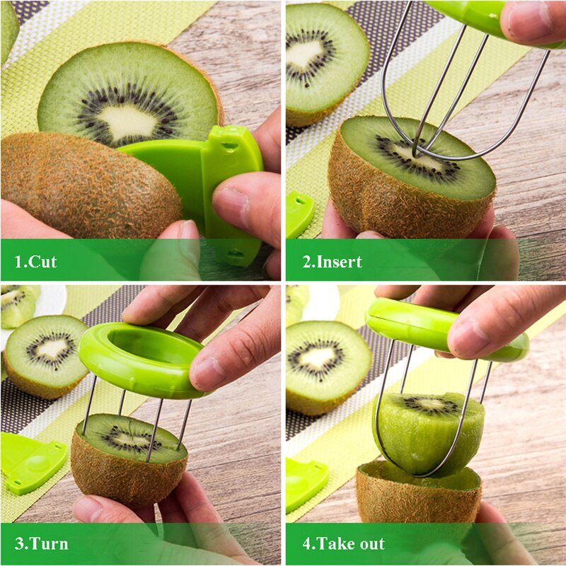 1Pc Fruit Snijden Mes Kiwi Cutter Avocado Cutter Fruit Salade Koken Gereedschap Keuken Gadgets Snijden Accessoires