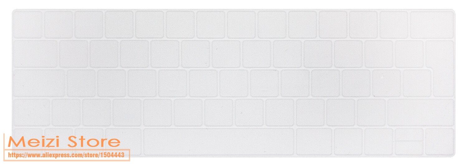 Silicone Laptop Keyboard Cover for Macbook Pro 13/15 Inch Touchbar EU Version A1706 A1707: Clear