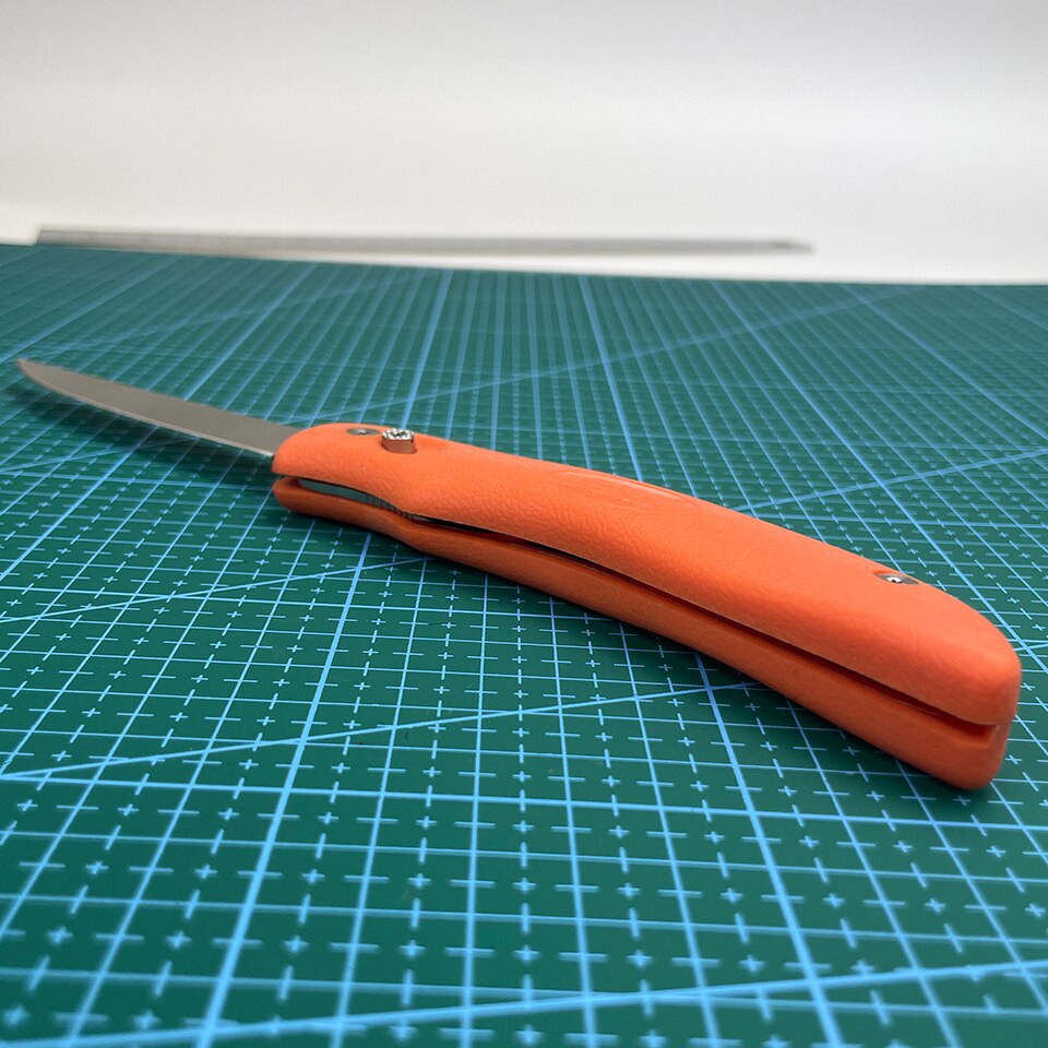 EKA – couteau à filet à deux lames en une, couteau de chasse à lame fixe rotative avec manche en TPR, gaine en Nylon pour la pêche