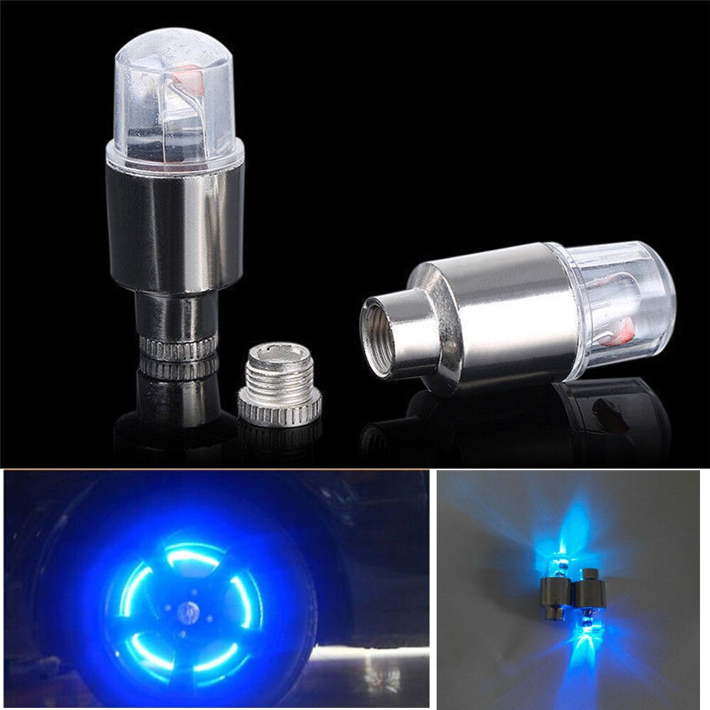 Tapones para vástago de válvula, luz de neón, resistente al óxido, Led, 2 uds., 100%: B