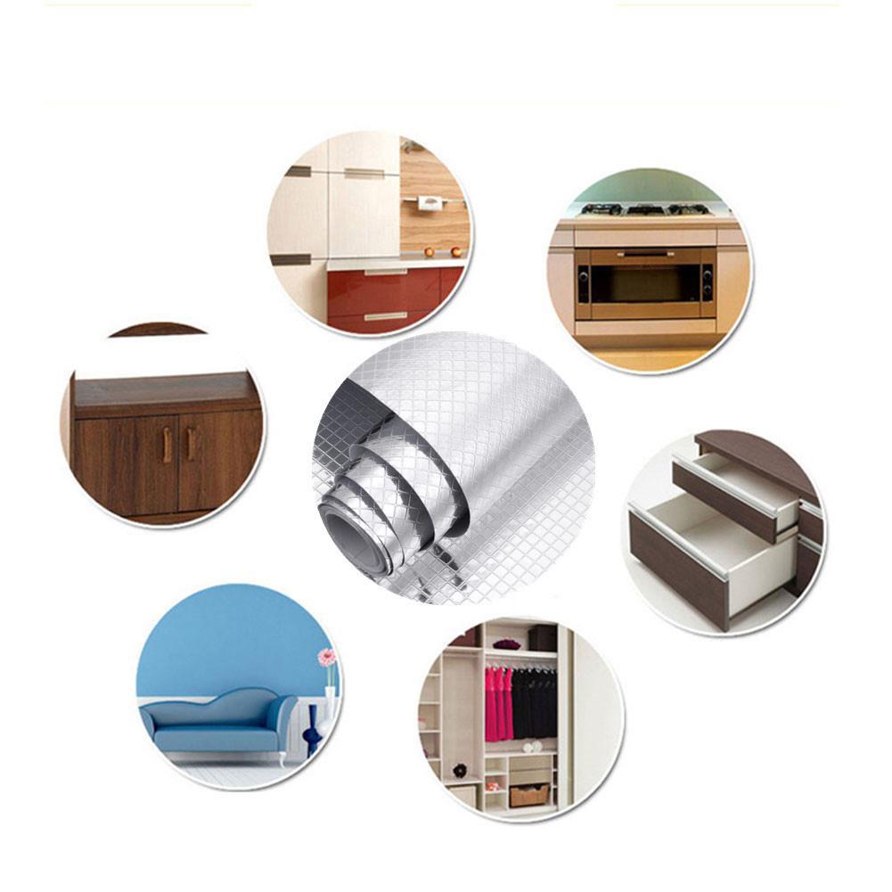 Adhesivo a prueba de aceite enrejado para cocina a prueba de humedad papel de aluminio