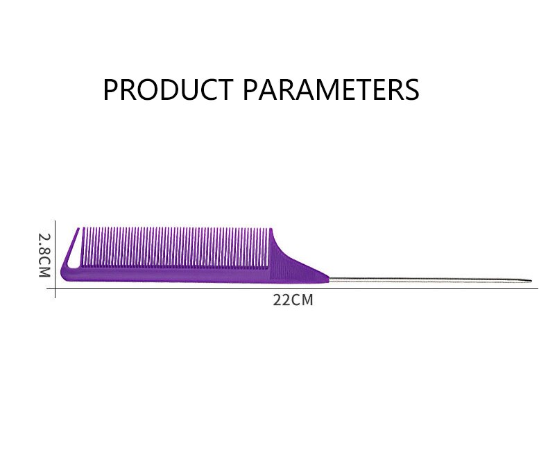 1Pc Professionele Haar Staart Kam Haar Stijl Anti-Statische Fijne Kam Met Rvs Spiked Styling beauty Tools