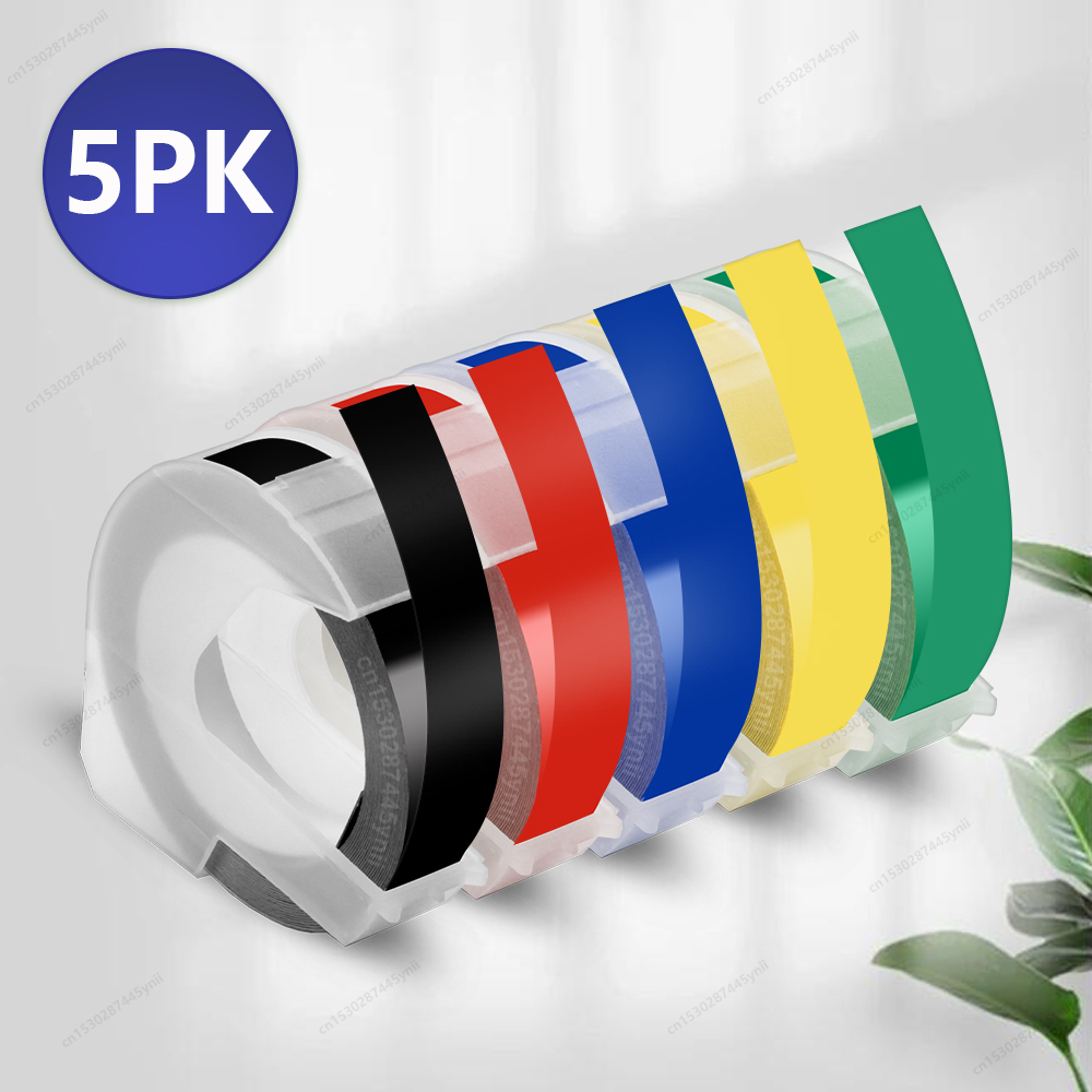 5/10/20 Stück Dymo 3D-Prägeband, kompatibel mit Dymo 12965 1610 Motex E101 B90 Etikettendrucker, selbstklebendes Dymo 3D-Etikettenband: M