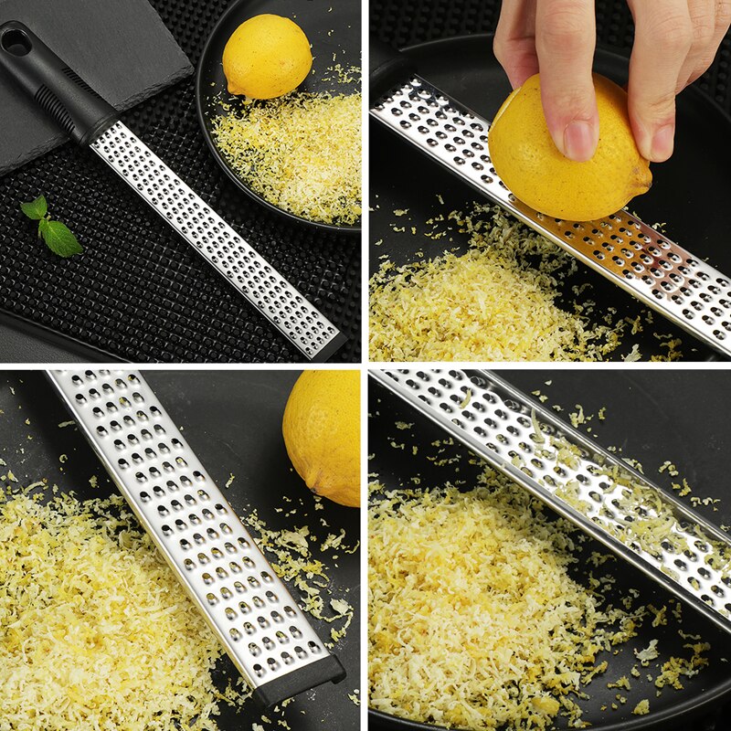 Cheese Grater Fruit Peeler Lemon Zester Ginger Garlic Chocolate Grater Multifunction Kitchen Tool Stainless Steel Nutmeg Gadgets