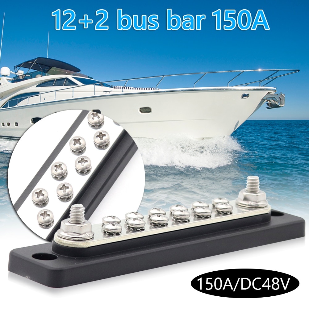 Busbar 48v 100 150 Amp Busbar With Transparent Cover Parts And Accessories, Suitable For Truck Rv
