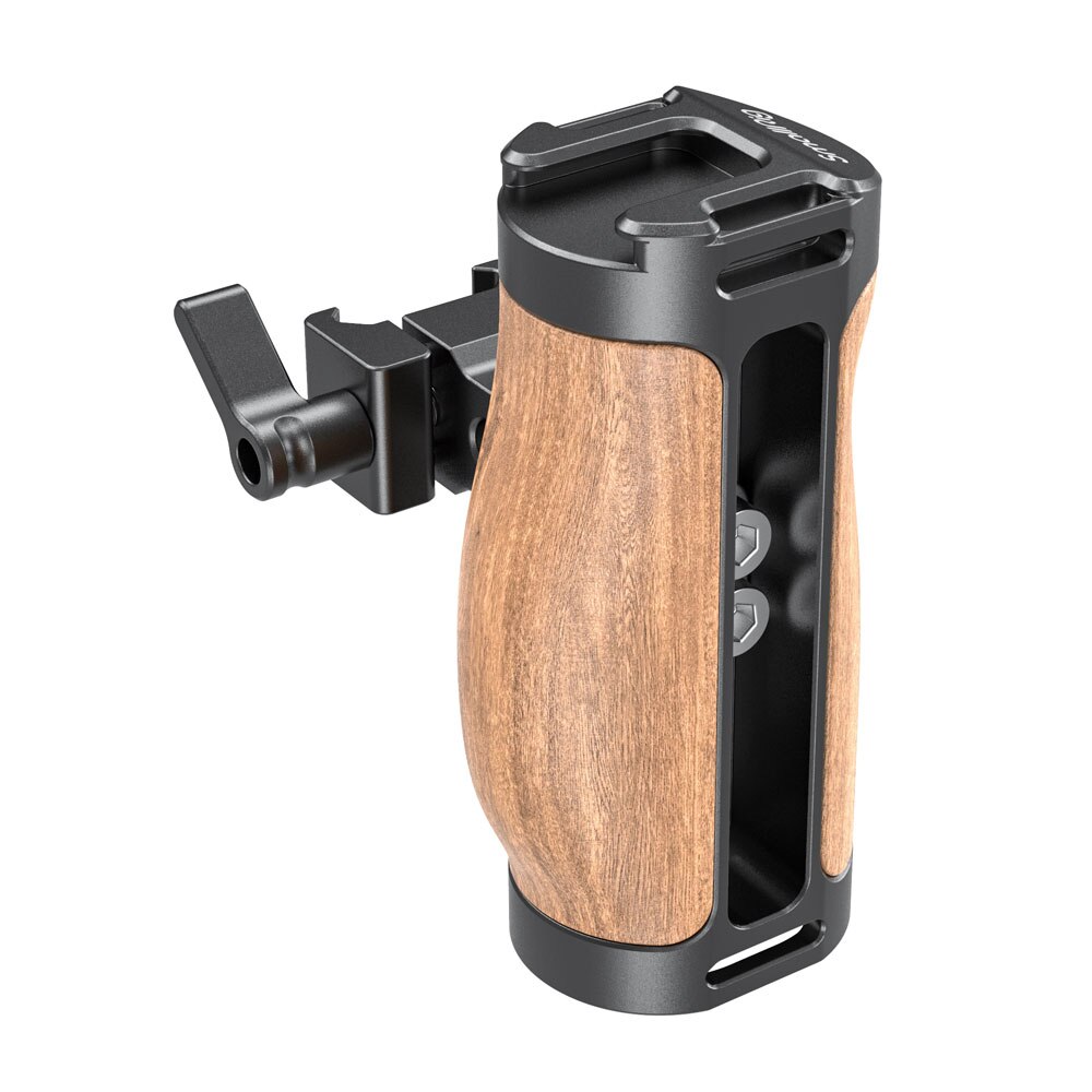 SmallRig DSLR Camera Handle Quick Release Wooden NATO Side Handle for SmallRig BMPCC 4K / 6K Camera Cage etc. 2915