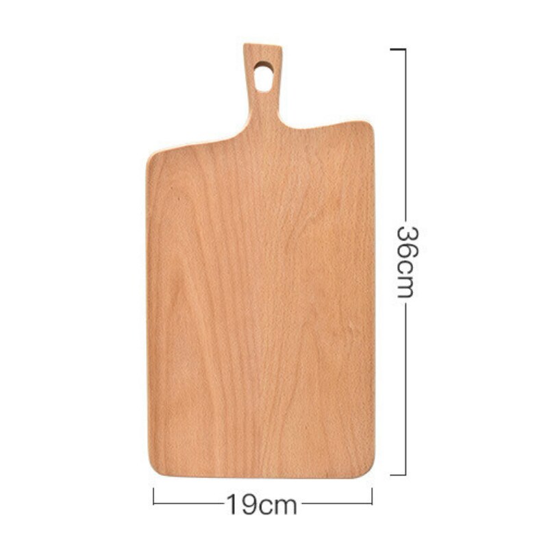 Natural 7 Size Models Wooden Food Tray Plate Sushi Pizza Plates Baking When High Pizza Plate Restaurant Home Tools Serving Plate: 36cm-19cm-1.5cm