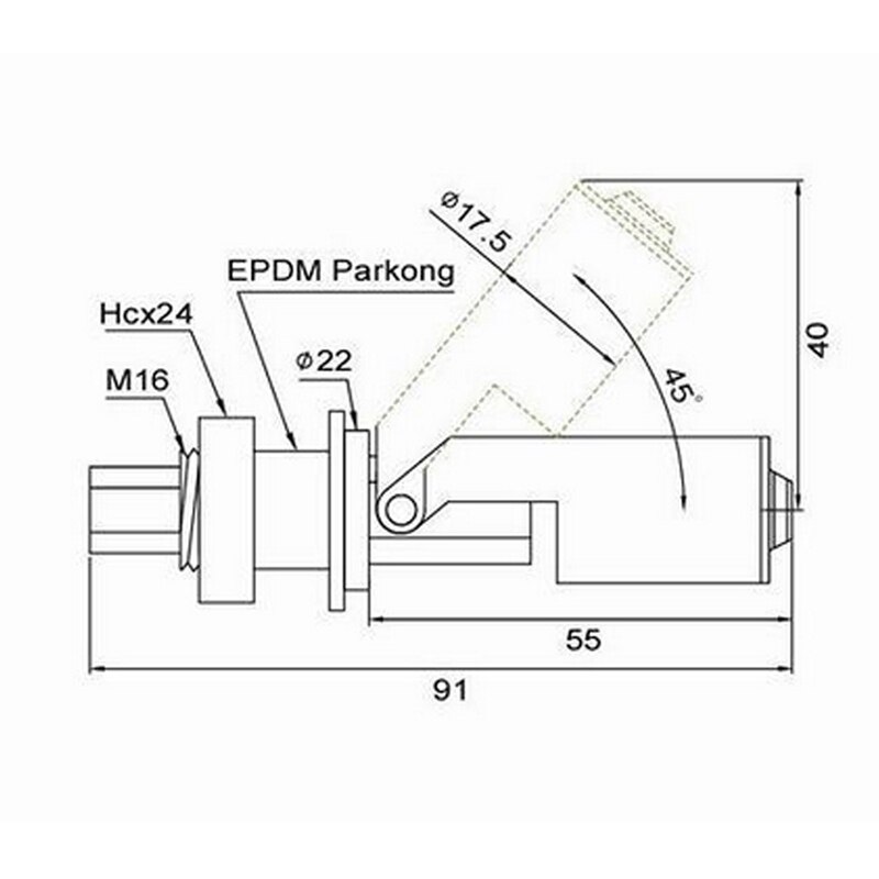 Tank zwembad horizontaal waterniveau vlotterschakelaar vloeistofniveau sensor bal  - 12v 220v 10w
