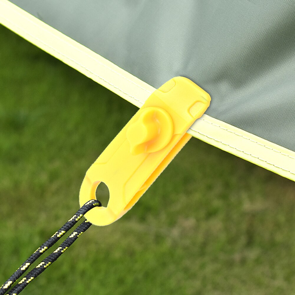 10Pcs Camping Tent Winddicht Herbruikbare Bevestiging Shark Clips Klemmen Draagbare Luifel Luifel Tarp Koord Gesp Spanner Tent Accessoire