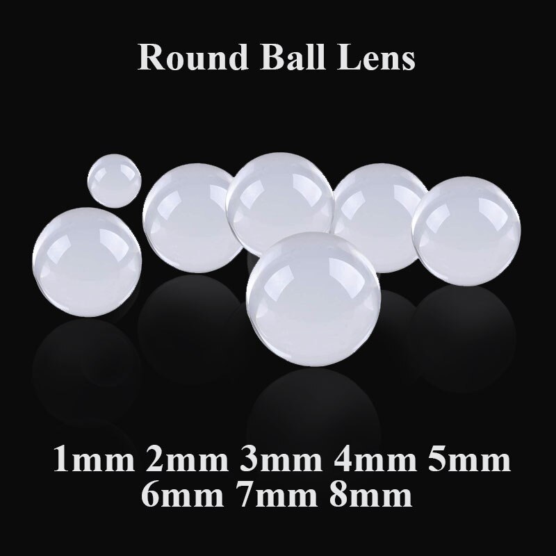 Round Ball Lens Diameter 1mm~40mm (BK7) K9 Optical Glass Solid Glass for Endoscope Sensors Optical Fiber Communication