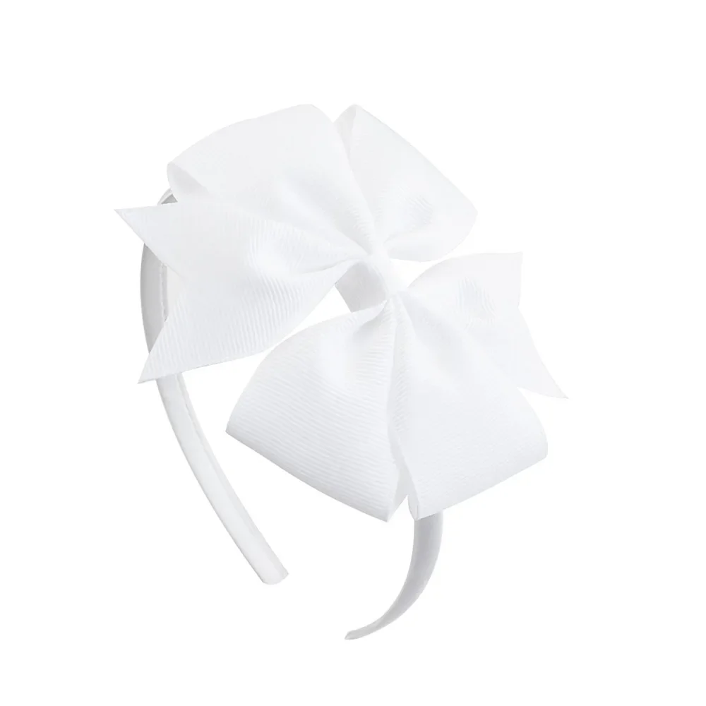 Diadema de flores grandes de 3,7 pulgadas, banda para el cabello para niñas, aro para el cabello hecho a mano sólido, cinta de grogrén, accesorios para el cabello,