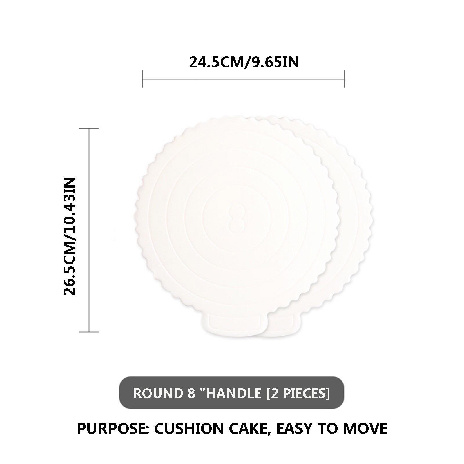 Reusable Mousse Cake Board Plastic Round Square Cake Base Cupcake Dessert Tray Display Stand For Home Wedding Birthday Party: Dark Khaki