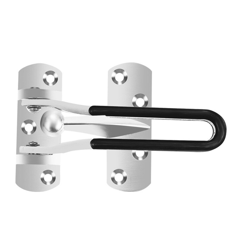 Zinc alloy anti-theft latch with leather for hotel and guesthouse anti-theft safety latch for bedroom door