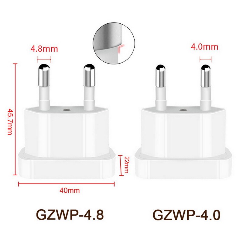 Cn Ons Eu Euro Europa Plug Adapter 2 Ronde Socket Converter Travel Electrical Power Adapter Socket China Naar eu Plug