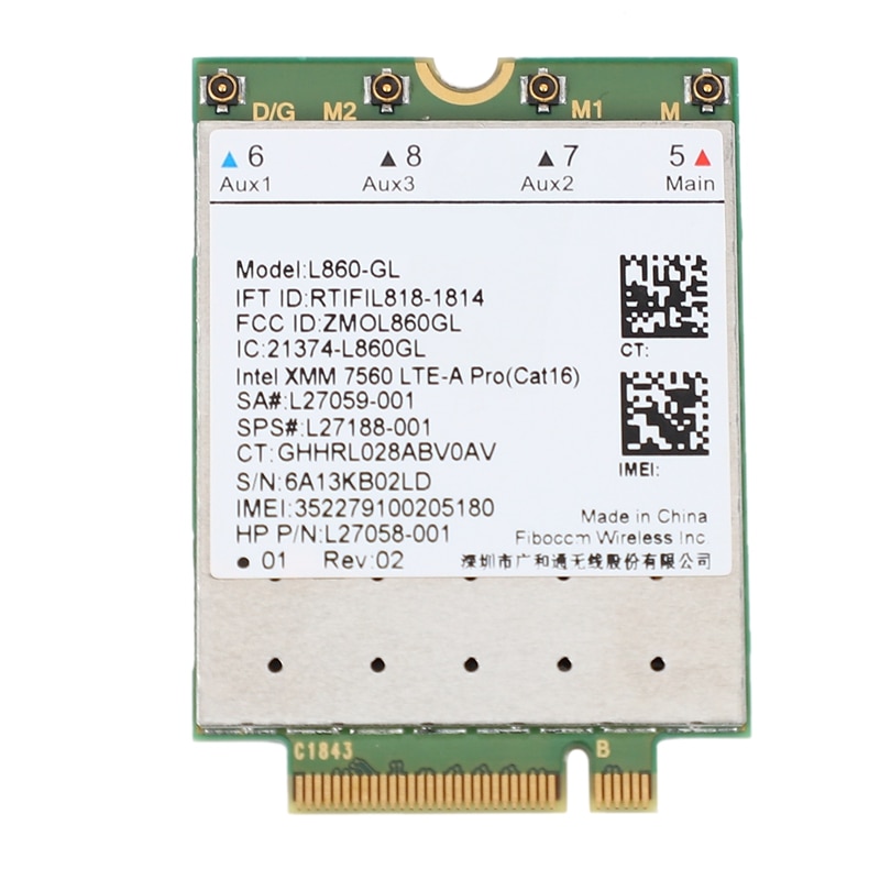L860-GL FDD-LTE TDD-LTE gatto16 4G Modulo 4G Carta SPS 4G Carta per il computer Portatile HP: Default Title