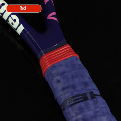 1 sztuka rakieta tenisowa rakieta Fix pierścień paletka do badmintona uchwyt rękojeści pierścień rakieta zespół Overgrip Protector Sport: Czerwony