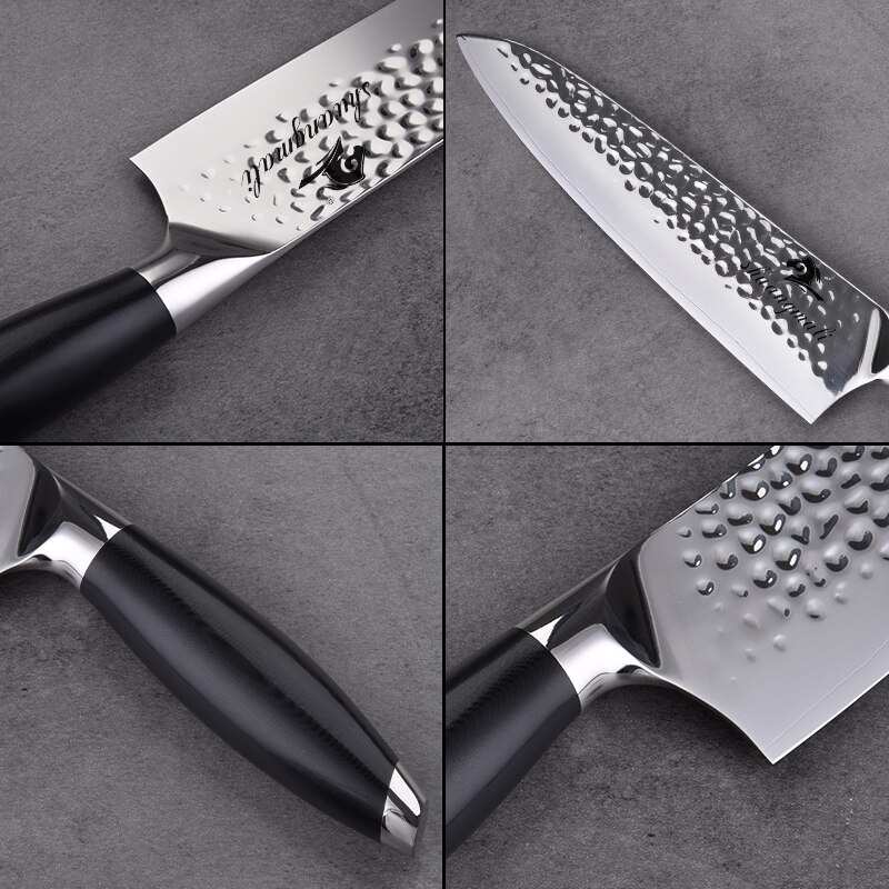 Couteau Gyuto de cuisine utilitaire de 10 pouces, 440C en acier inoxydable, couteaux de Chef, outil de cuisine, couteau Gyuto de tranchage