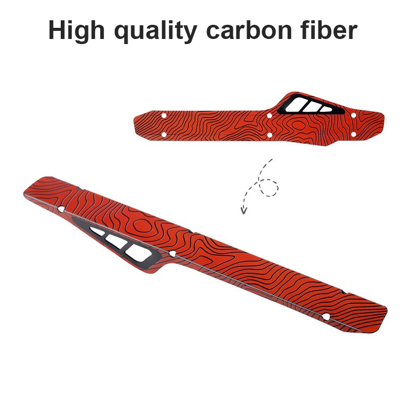 1pcs Plastic Bike Chain Guard Cycling Chain Protector Care Frame Guard Cover Rear Fork Chainstay Protector with 3 Mount Strap