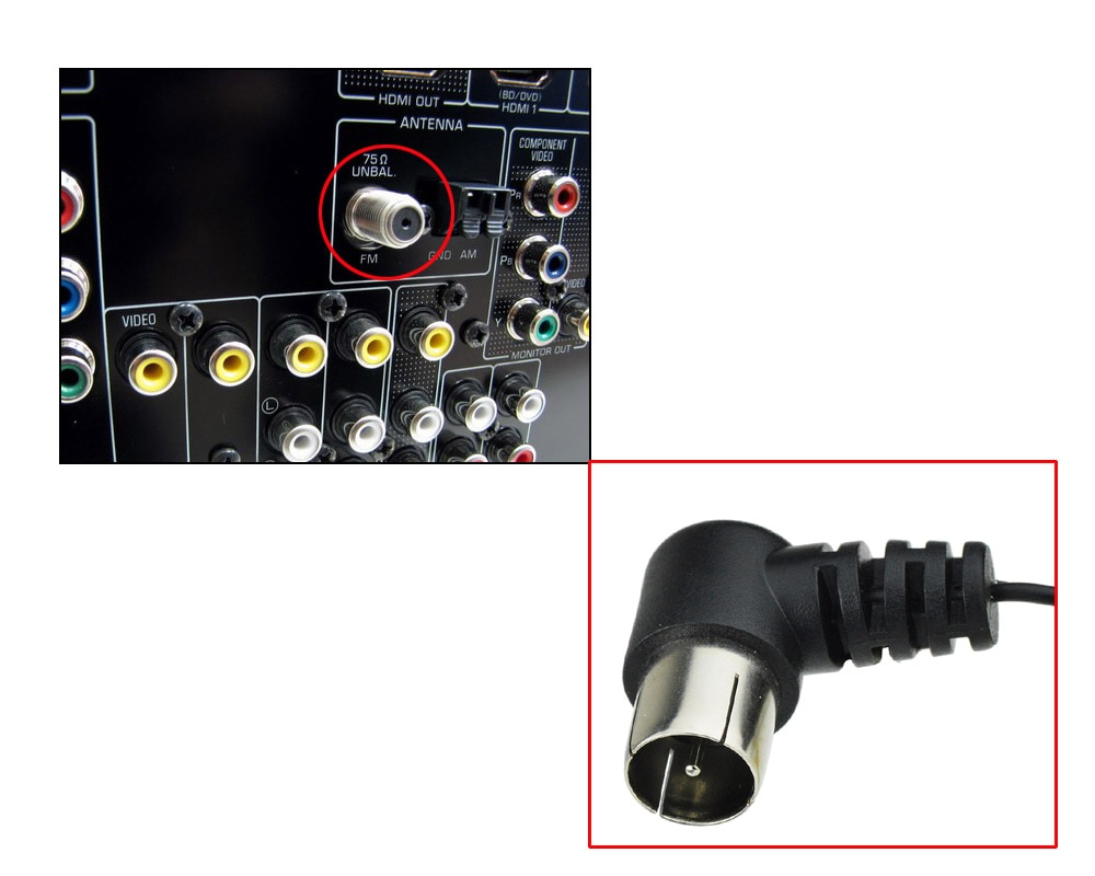 Eightwood FM Antenna 75Ohm UNBAL F Plug Male Connector for JVC Sherwood FM Radio/Hi-Fi/DAB/ TV Natural Sound Stereo Receiver