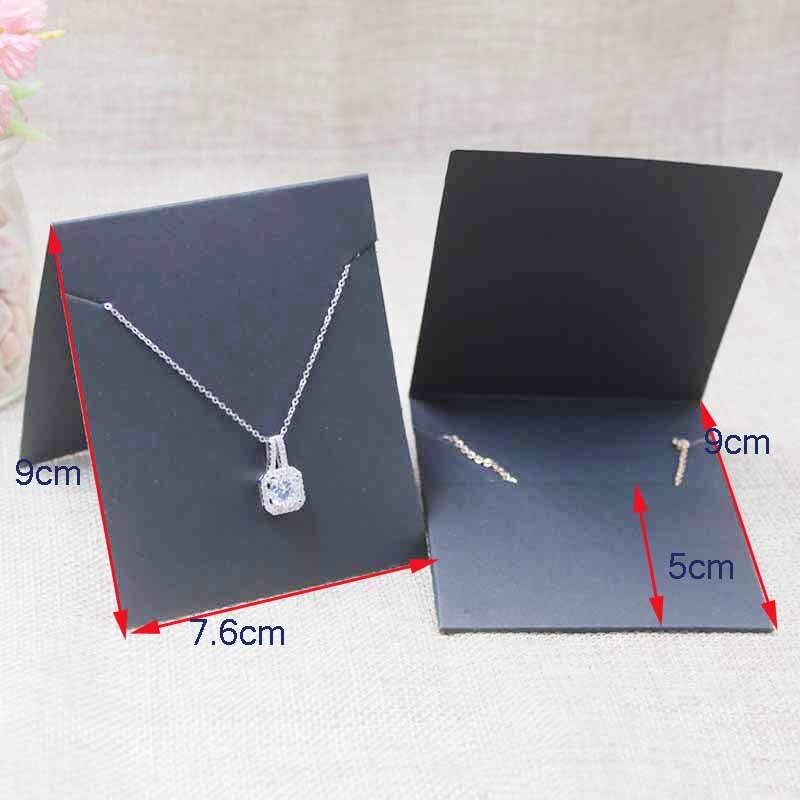 100 Stuks Ketting Display Kaarten - 9x6 Cm Earring Kaarthouder Handgemaakte Kraft Earring Kaarten Voor Sieraden Maken Opslag Disply Brwon 1 Telling Pack Van