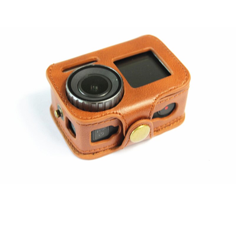 Osmo PU Leather Frame Case - Protective Cover Shell - Anti-Scratch Storage Bag for DJI Osmo Action Camera