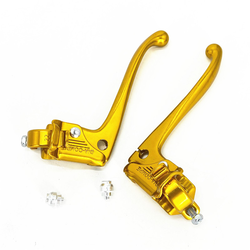 DIA-COMPE bicicleta urbana bicicleta Retro palanca de freno de 22,2mm instalación con bisagras pinza de liberación rápida palancas de freno en V aleación de aluminio: YELLOW