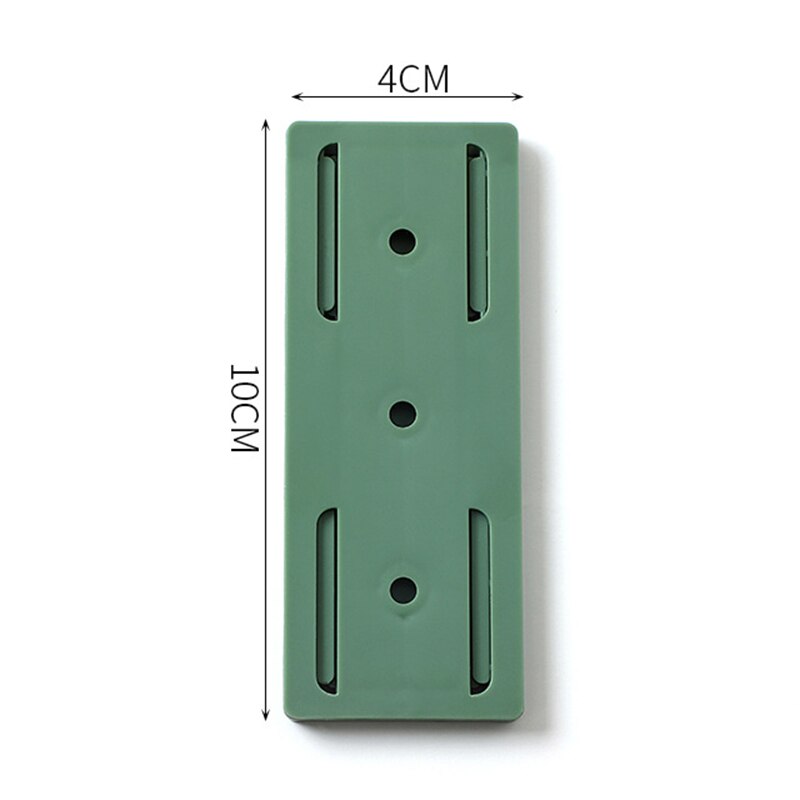 Punchfree-Soporte adhesivo para enchufe, fijador de pared, tira de alimentación, enchufes de almacenamiento, estante, gancho extraíble: 1 green