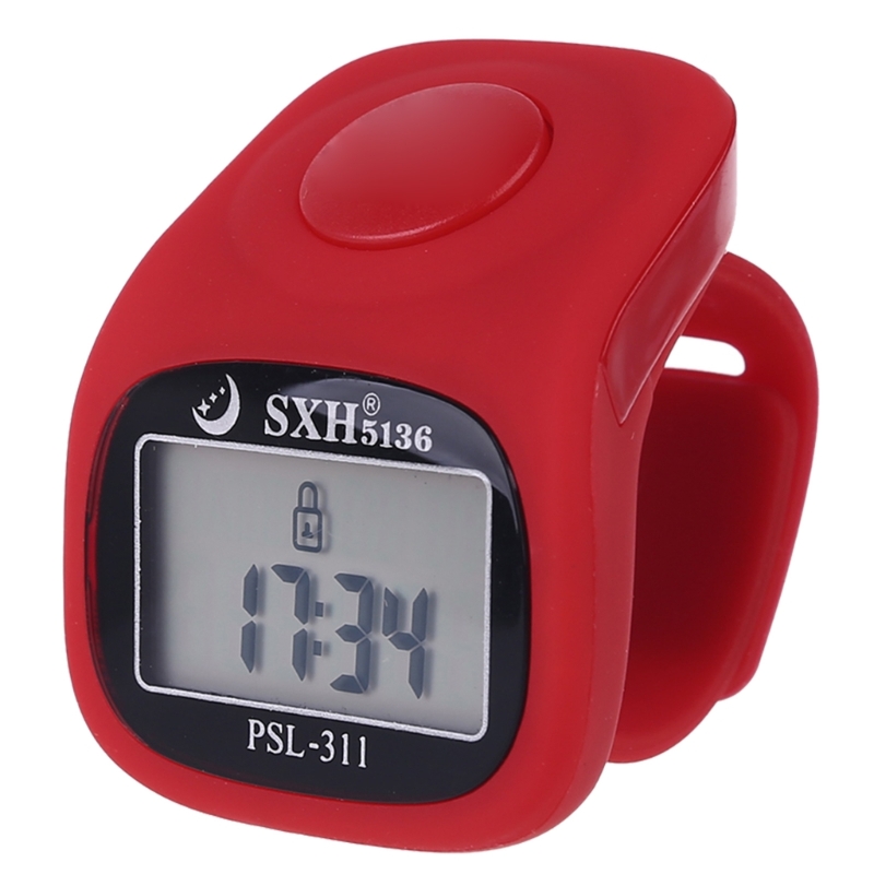 Contatore digitale a portato per conteggio delle Contatore elettronico digitale Tasbeeh Clicker portatile: Rosso