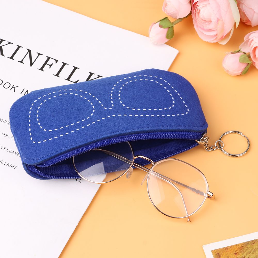 Zacht Vilt Brillenkoker Doos Zonnebril Zak Brillen Mouw Leesbril Rits Pouch Eyewear Protector