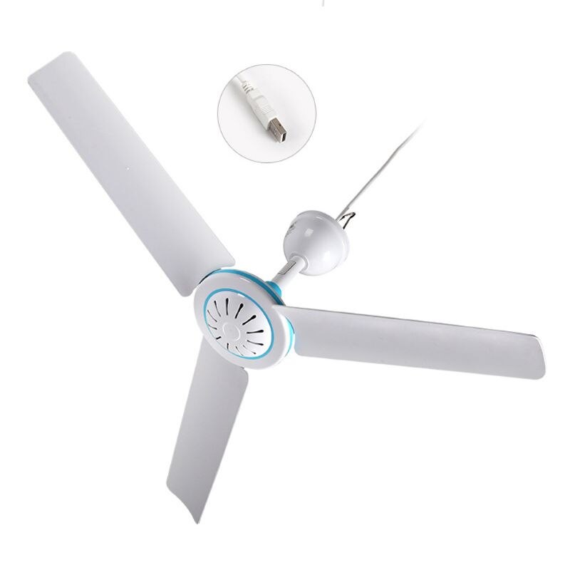 12V Ceiling Fan, Portable Hanging Camping Tent Fans for Outdoor Gazebo, DC Battery Powered Fan: USB