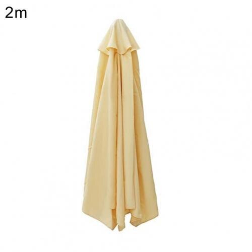 Bequem Terrasse Regenschirm Ersatz Gewebe Faltbare Baldachin Abdeckung Polyester Anti-verformen Sonnenschirm Baldachin Abdeckung: Khaki / 3M