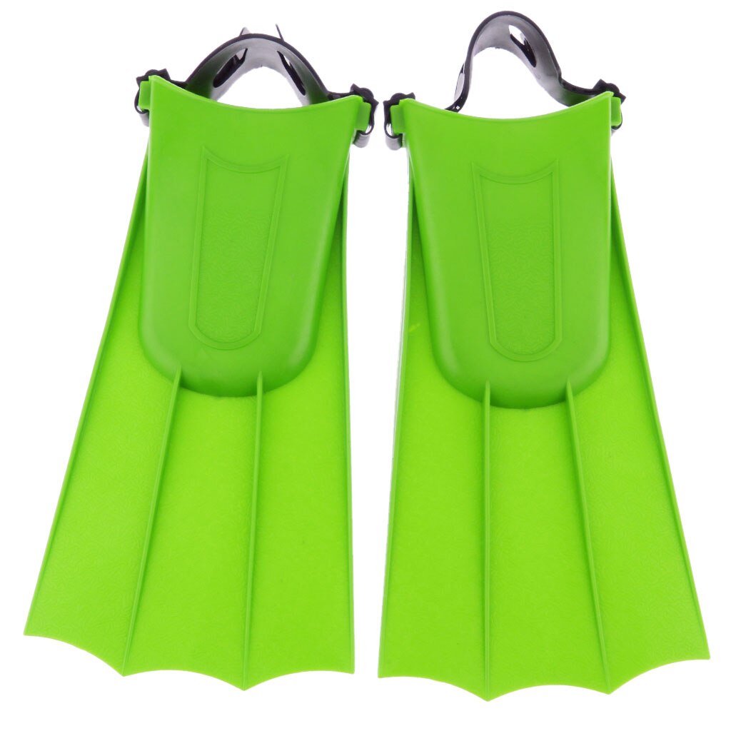 Duiken Flippers Duiken Vinnen Verstelbare Zwemvliezen Training Lange Flippers Duiken Zwemmen Snorkelen Met Verstelbare Riem: XL Green