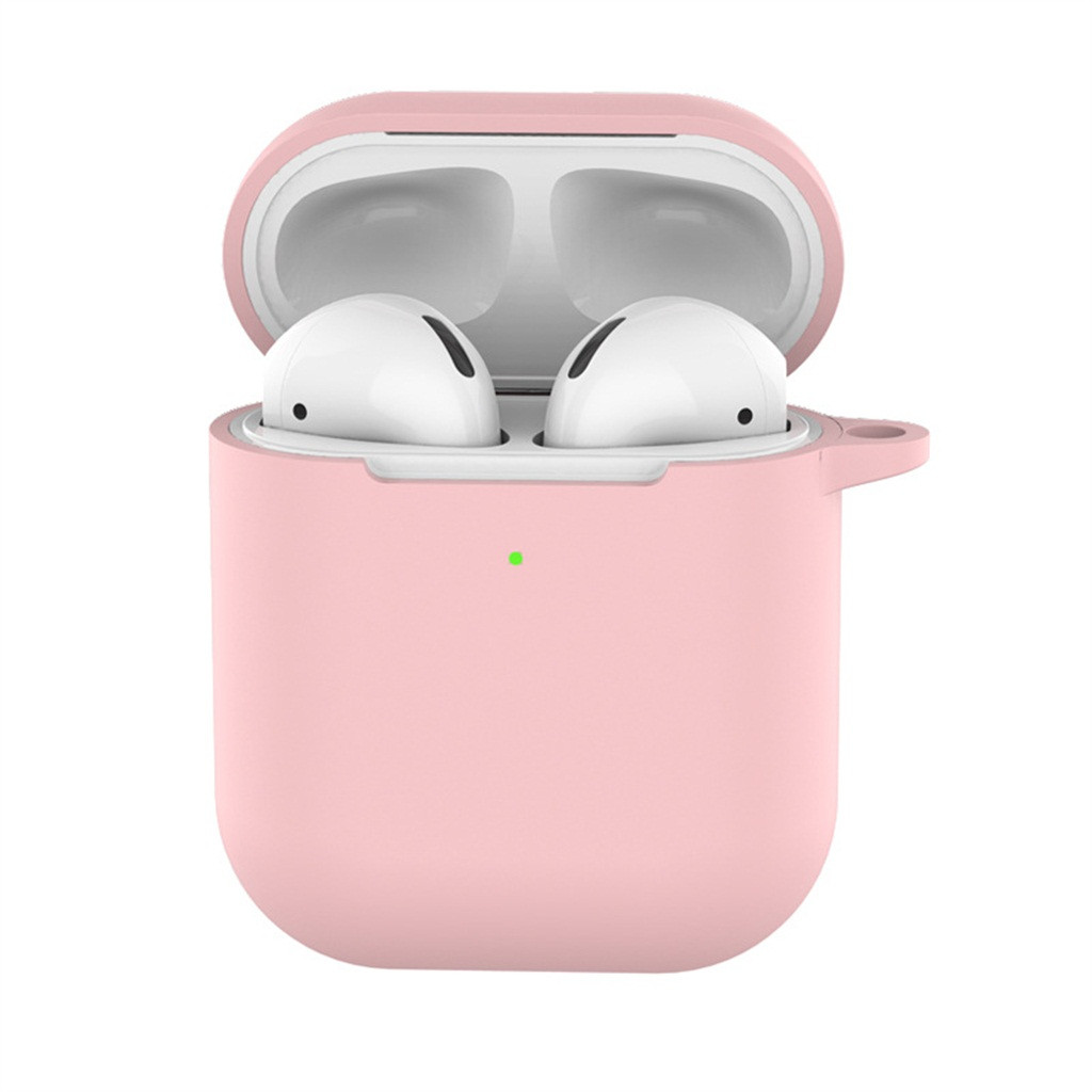 Para AirPods funda de silicona funda protectora antipérdida funda de piel para Apple AirPods 2 con gancho para la oreja y sin gancho para la oreja