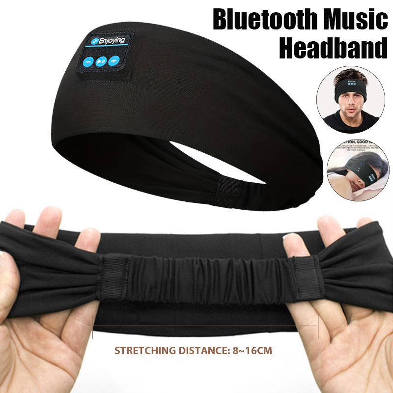 Sporthoofdbanden Draadloze Bluetooth-hoofdtelefoon Hoofdband Slaapmuziek Oogmasker Zachte elastische yoga-haarbanden Zweetbandjes voor buiten