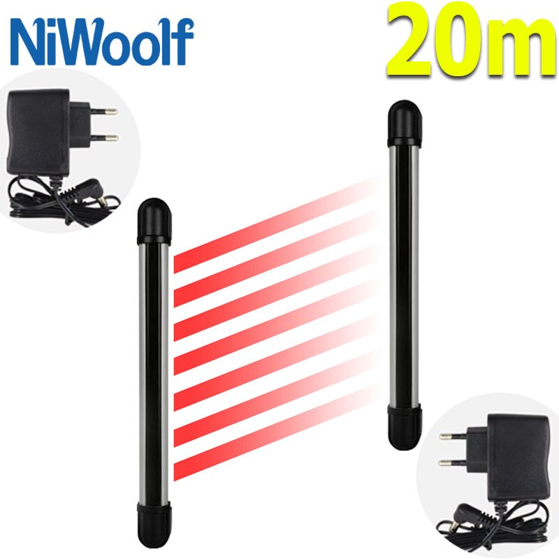 433MHz Wireless & Wired Beam Detector Outdoor Waterproof And Lightning Protection For Home Burglar Wifi / GSM Alarm System: 20P