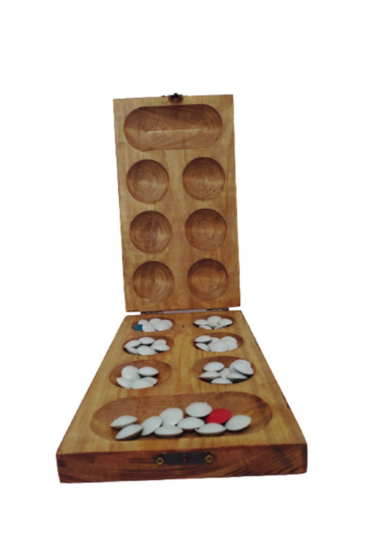 Wood Mangala Game With Wooden Lid Mangala Mind Game