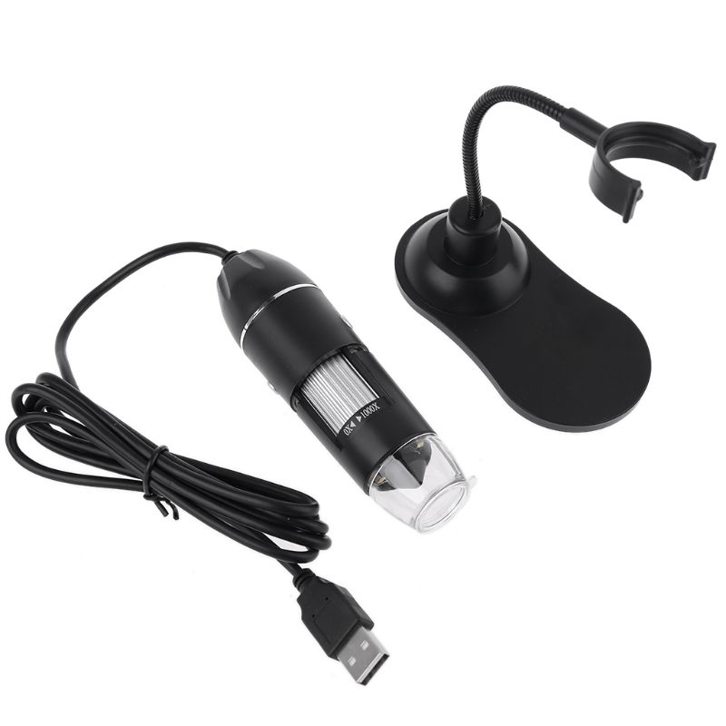 OOTDTY Digital USB Microscope 1000X Magnifier Protable Endoscope Microscope with Stand A5YD