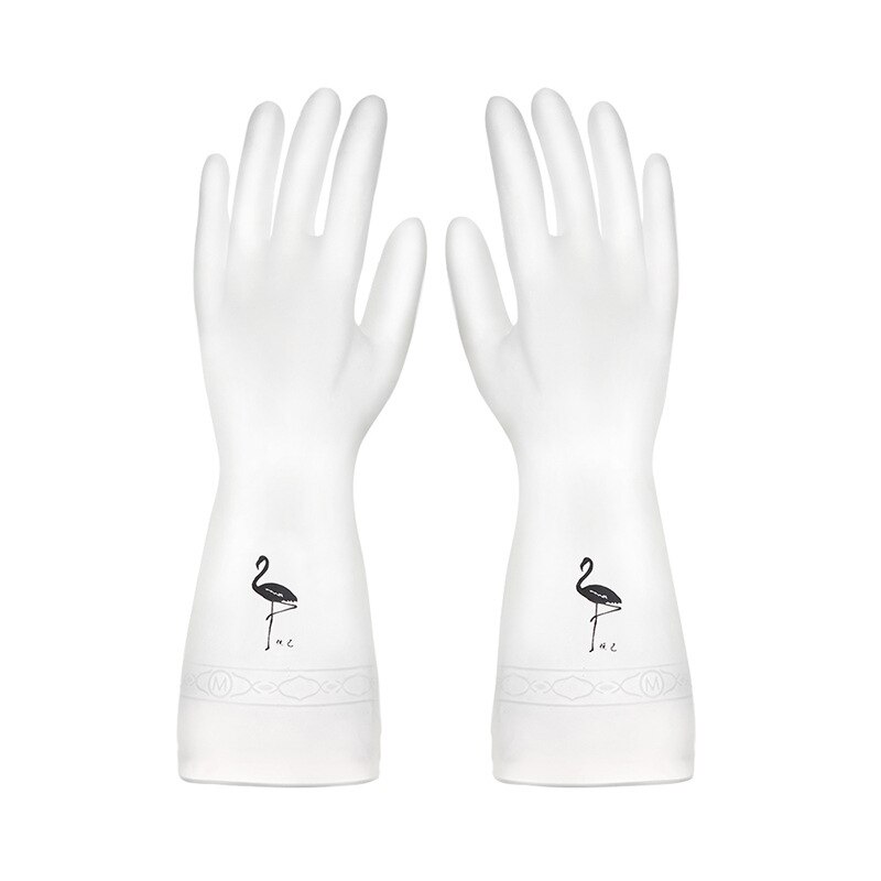 Afwashandschoenen dunne pvc waterdichte duurzame rubberen keukenhandschoenen wasgoed schoonmaak huishoudelijk plastic handschoenen: Vogel / M