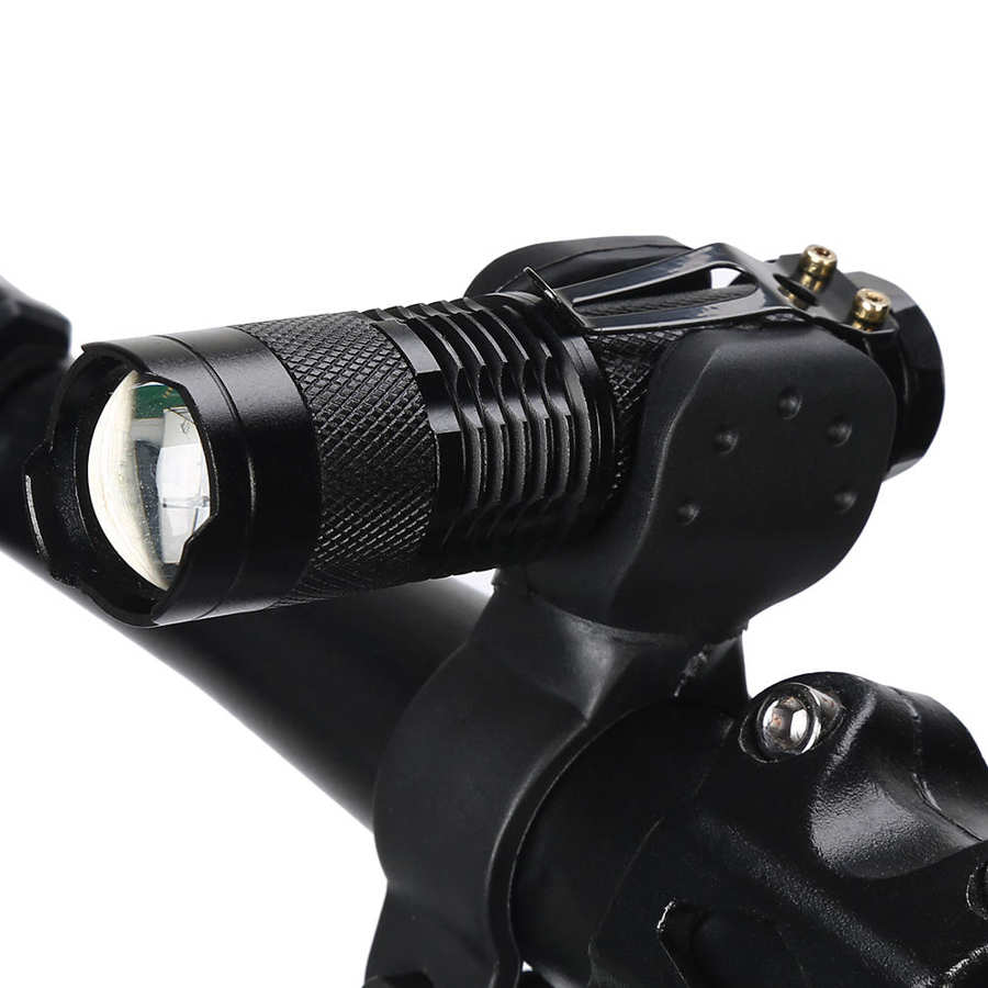 Ultra Bright Bicycle Handlebar Flashlight Waterproof Bike Front Light Bicycle Headlight with 360 Degree Adjustable light Holder