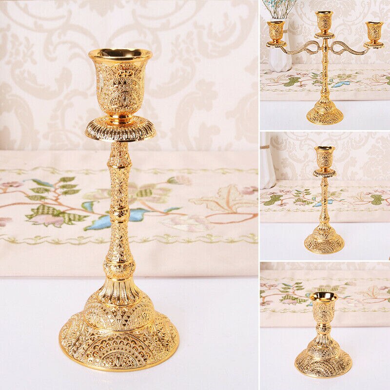 1 Uds Metal 3/5 brazos MESA DE BODA candelabro para velas en casa portavelas