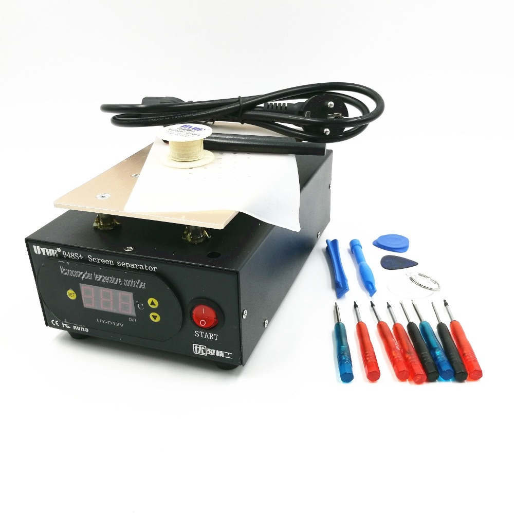 Lcd separator maskine indbygget pumpe vakuum skærm reparation maskine sæt til smartphone refurbish 948s+  med telefon adskille værktøj