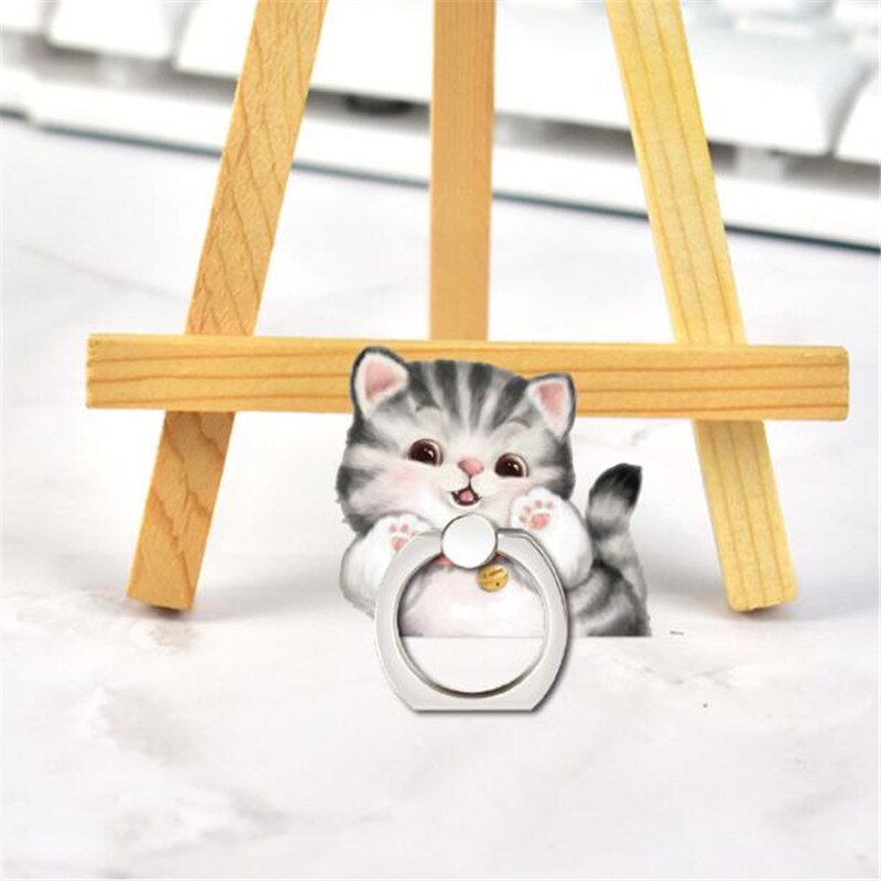 Animals Dog Corgi Pug Cat Finger Ring Phone Stand Holder Car Mobile Phone Holder Stand Suporte Celular For iPhone 11 All Phone: G