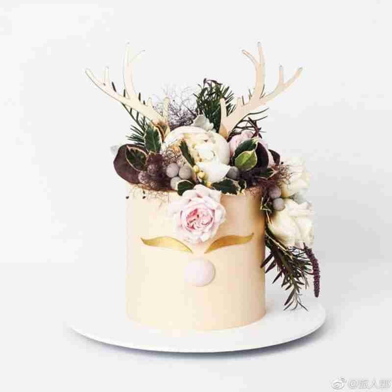 Akryl jul gevir kake topper bursdagsfest kake elg reinsdyr gevir dekorasjon natal hjem baking dessert forsyninger