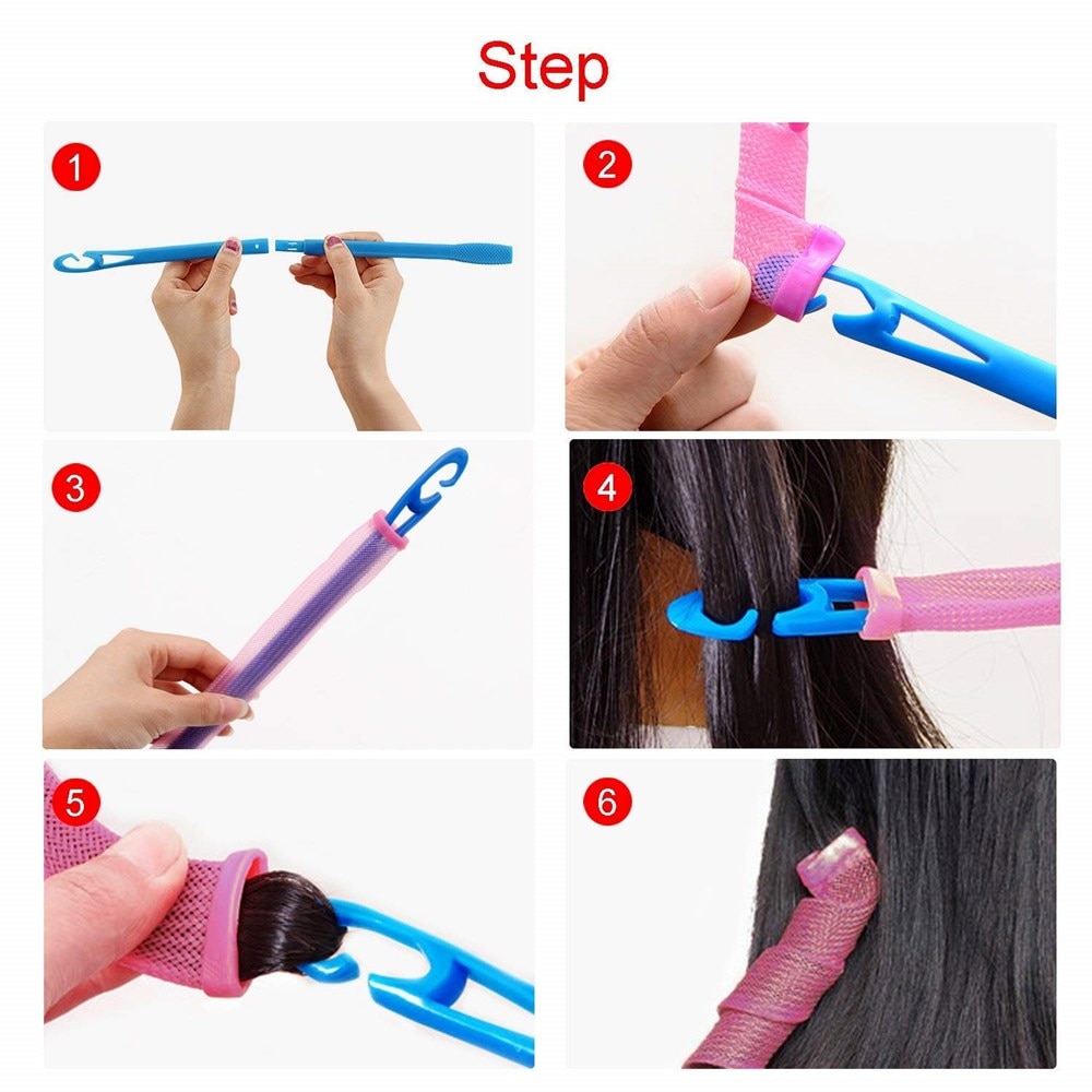 18pcs/45cm Wave Formers Magic Hair Curlers Spiral Ringlets Leverage Curlers Hair Curler Hairdressing Tool DIY Not hurt hair