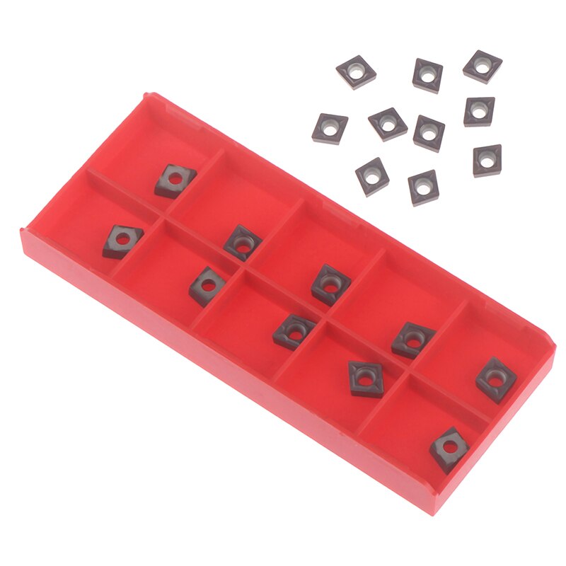 10PCS For Lathe Turning Tool Holders CCMT060204 Carbide Inserts CCMT0602