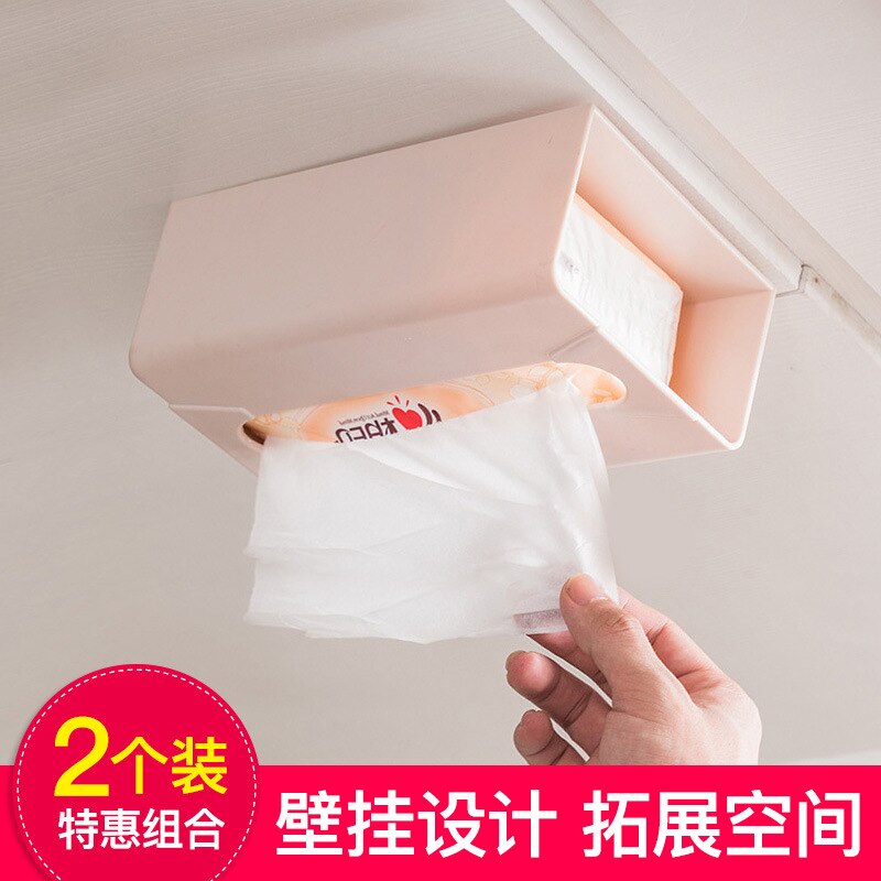 Wall Hanging Upside down Holder Storage Shelf Paper Extraction Box Toilet Tissue Kitchen Hole Punched Nailless Toilet