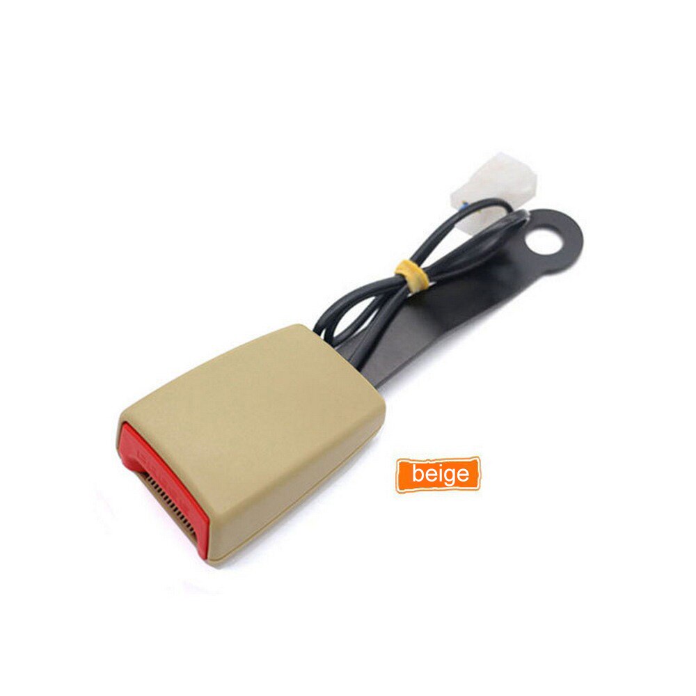 Universele Auto Safaty Riem Stopper Auto Veiligheidsgordel Extenders Met Waarschuwing Kabel & Auto Zetels Riemen Plug Interieur Accessoires Onderdelen: Beige