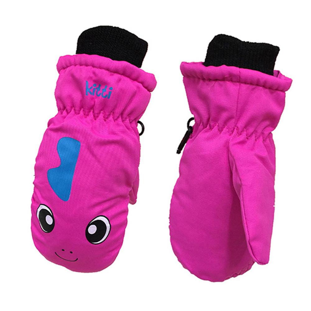 Kinder waterdichte winter warme handschoenen mooie meisjes jongens ski handschoenen snowboard handschoenen motor winddichte sport handschoenen: A