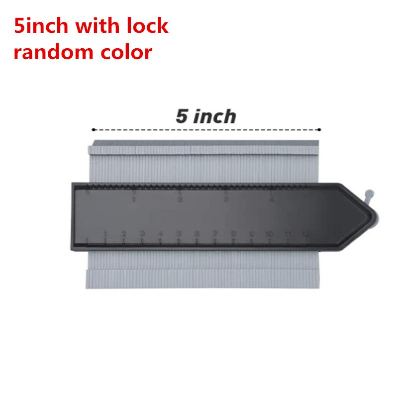 Self -locking Shape Template Curvature Scale Ruler Contour Gauge Laminate Carpet Wood Tile Profile with magnetic: with lock