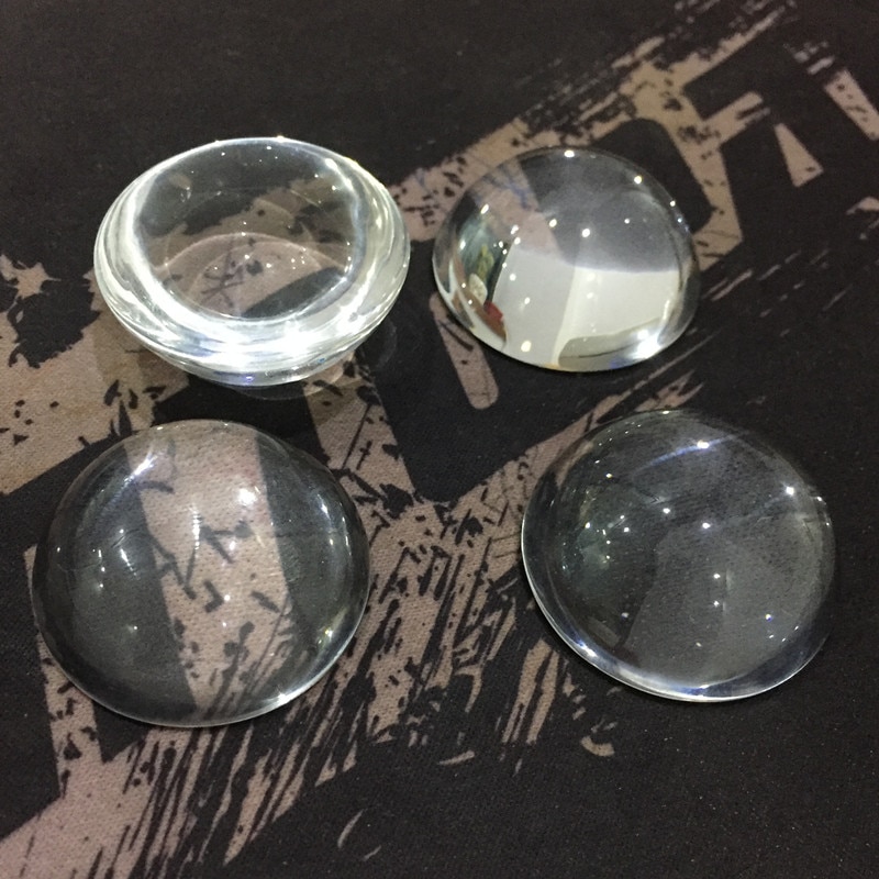 60mm-100mm Blank transparent Crystal hemisphere half ball magnifier glass paperweight for Home Decoration